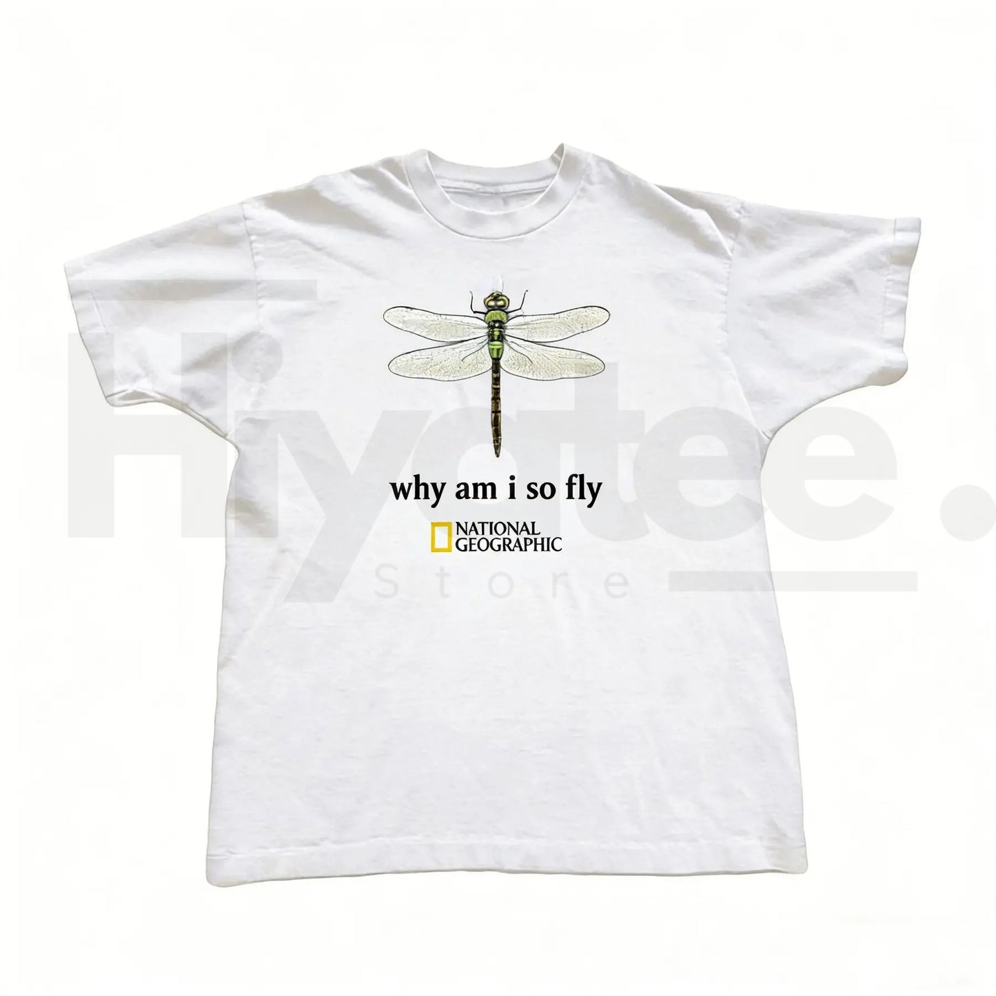 National Geographic Dragonfly Graphic Baby Tee – Y2K Aesthetic Crop Top - Hiyatee