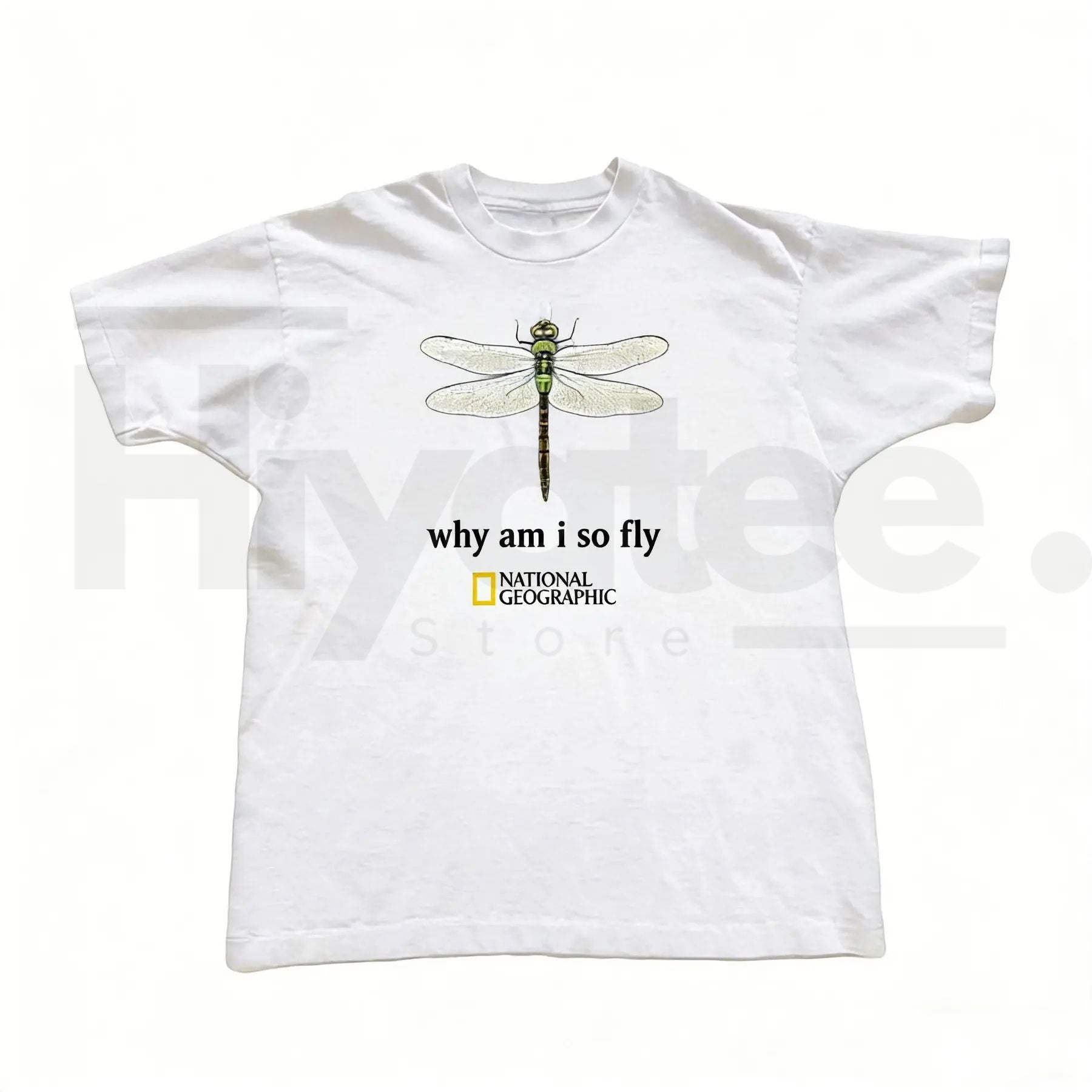 National Geographic Dragonfly Graphic Baby Tee – Y2K Aesthetic Crop Top - Hiyatee