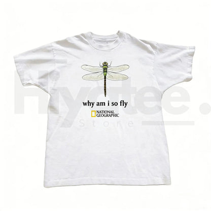 National Geographic Dragonfly Graphic Baby Tee – Y2K Aesthetic Crop Top - Hiyatee