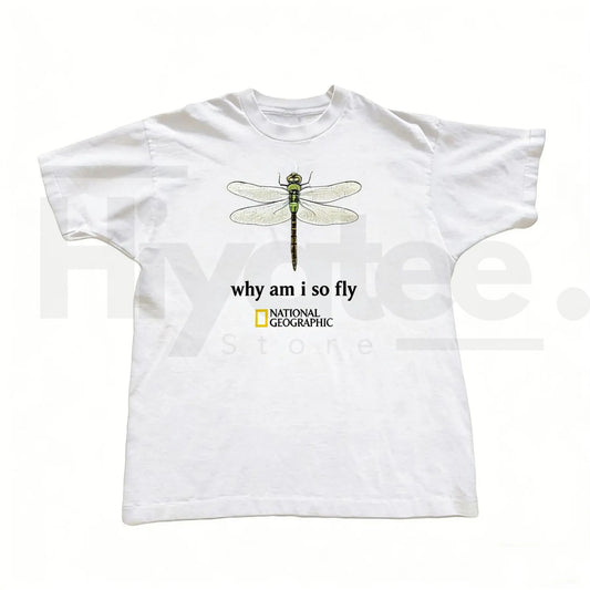 National Geographic Dragonfly Graphic Baby Tee – Y2K Aesthetic Crop Top - Hiyatee