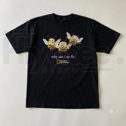 National Geographic Minibee T-Shirt – Vintage Animal Graphic Streetwear Tee - Hiyatee