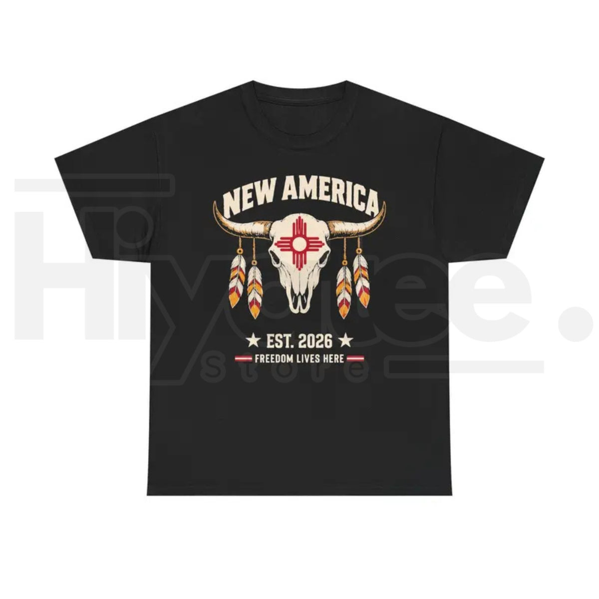 New America Zia Sun T-Shirt – New Mexico State Pride Graphic Tee - Hiyatee