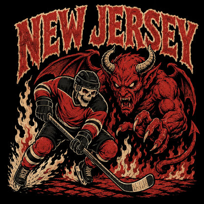 Gildan USA 32 Teams Ice Hockey Skull Vintage Sweatshirt – Classic 90s All Team Game Day Graphic Crewneck