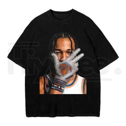 New York Basketball Finals T-Shirt – Brunson Three Point Hand Sign Playoffs Tee - Hiyatee