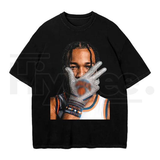 New York Basketball Finals T-Shirt – Brunson Three Point Hand Sign Playoffs Tee - Hiyatee