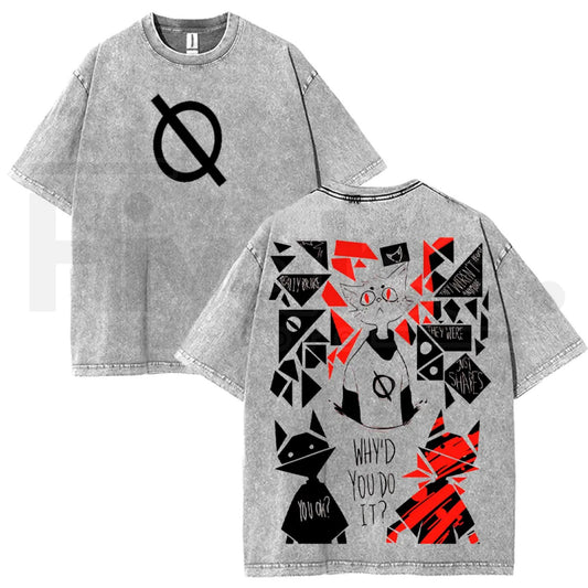Night in The Woods Mae Borowski Double Printed Tee – Acid Washed Gothic Video Game Shirt, Unisex Gamer Gift - Hiyatee