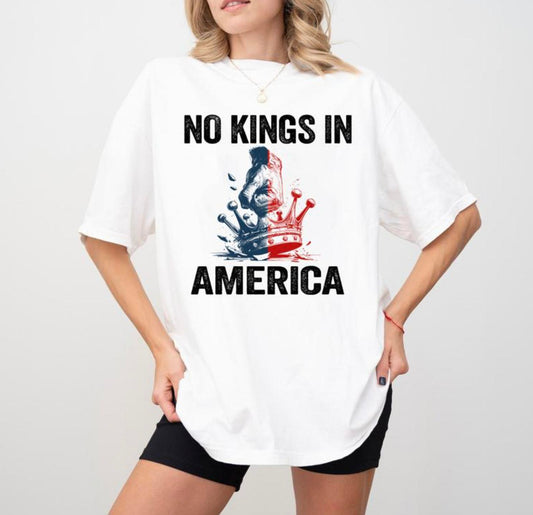 No Kings In America Shirt – Stand for Democracy!-Hiyatee