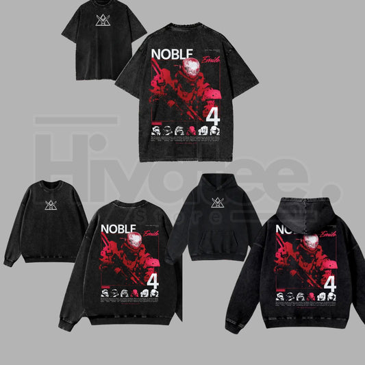 Noble Team Remember Reach Vintage Washed – RPG Game Graphic Streetwear. - Hiyatee