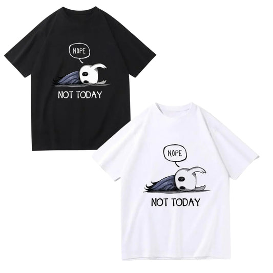 "Nope Not Today" Hollow Knight T-Shirt – Harajuku Aesthetic Vintage Streetwear - Hiyatee