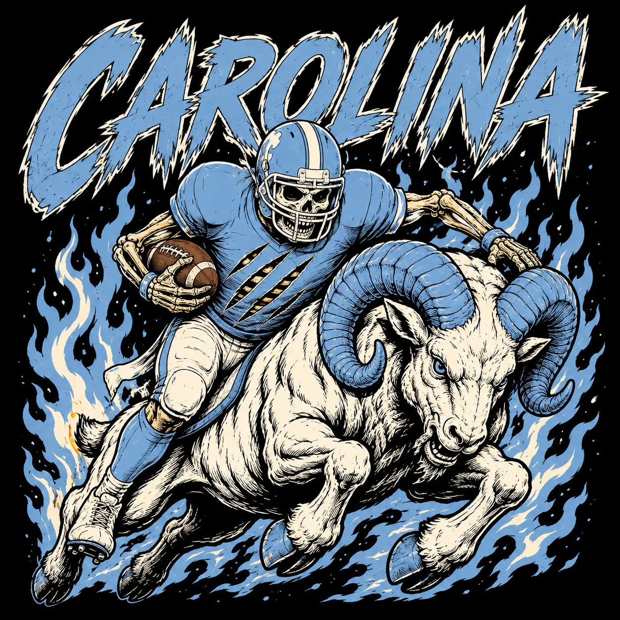 Vintage College Football Skull Sweatshirt – Spooky All Teams 90s Game Day Graphic Crewneck Pullover