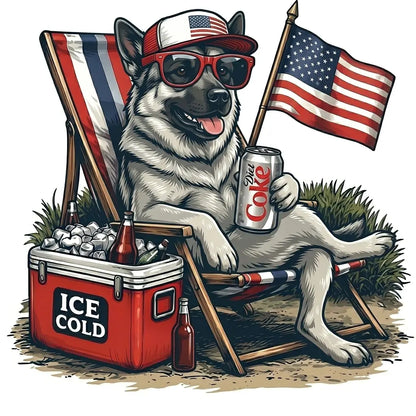Comfort Colors® Funny 4th of July Dog Shirt – Retro Labrador Diet Coke Patriotic Tee