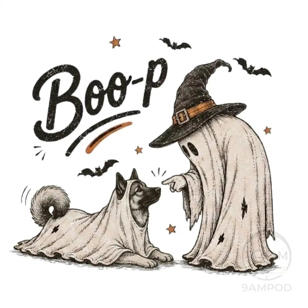 Funny Halloween Dog Mom Boo-p Ghost Dog Comfort Colors Tee