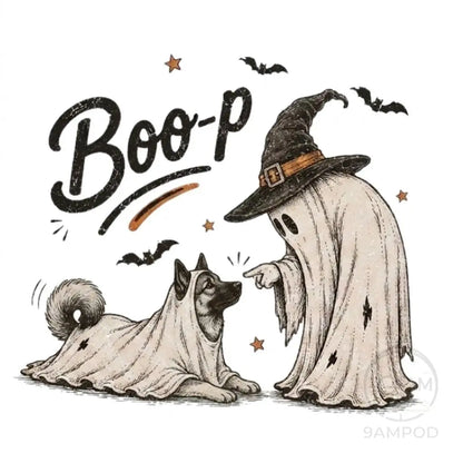Funny Halloween Dog Mom Boo-p Ghost Dog Comfort Colors Tee