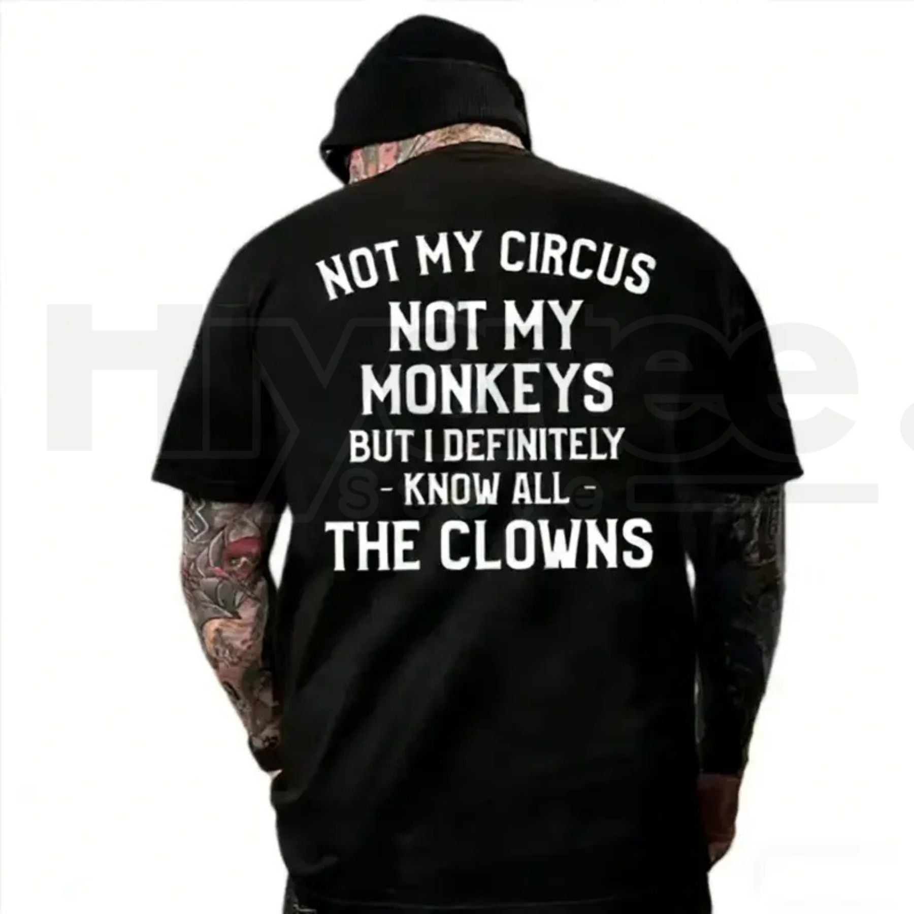 "Not My Circus, Not My Monkeys" T-Shirt – Funny Sarcastic Introvert Graphic Tee - Hiyatee