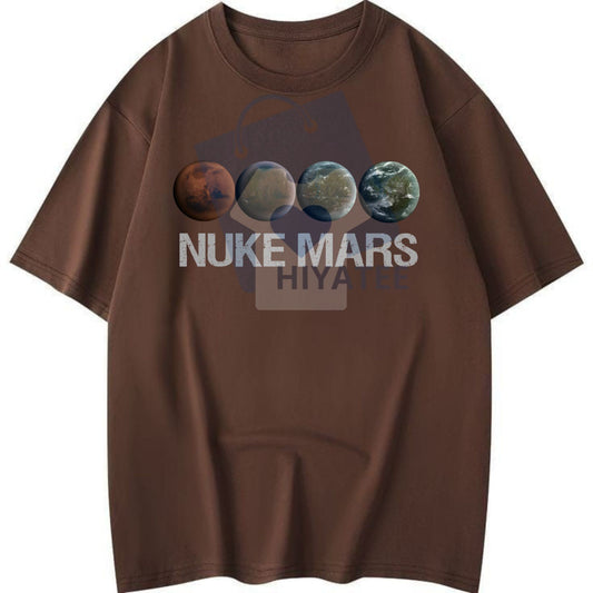 "Nuke Mars" Essential T-Shirt – Bold Space Exploration Graphic Tee, Elon Musk Inspired Apparel - Hiyatee