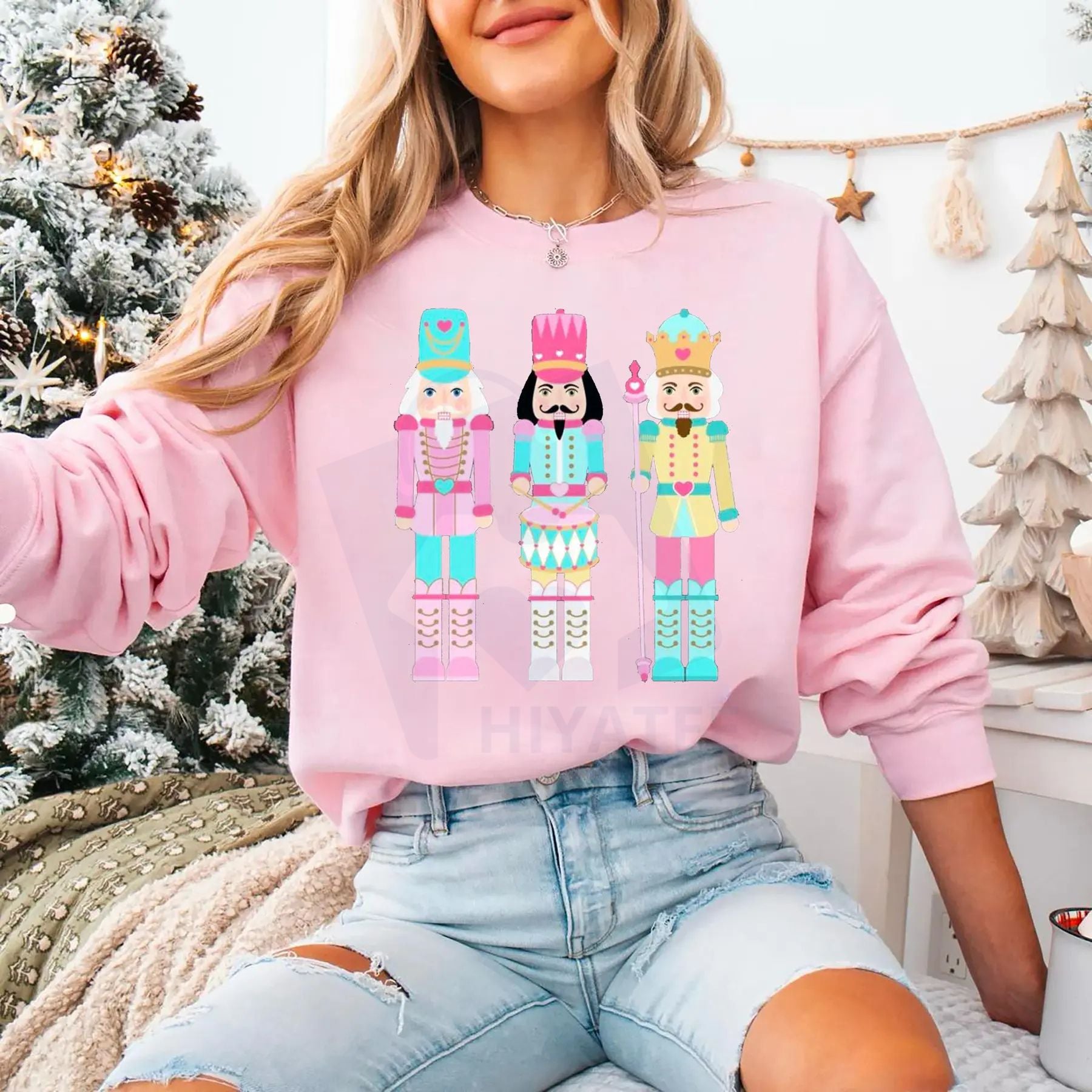 Nutcracker Christmas Sweatshirt: Ballet Holiday Crewneck, Festive Nutcracker Prince Pullover, Unisex Gift - Hiyatee