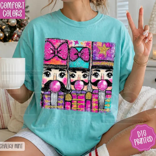 Nutcracker Shirt Comfort Colors Trendy Womens Christmas Tee Gift for Her - Hiyatee