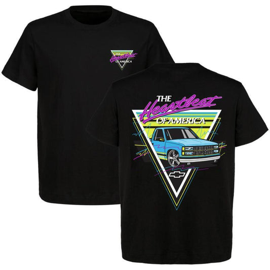 OBS Trucks The Heartbeat Of AmericaT-Shirt Truck Lover Chevy Gang Tee Gift for Him Classic Casual Menswear Top- Hiyatee