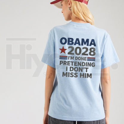 Obama 2028 Political Graphic T-Shirt - Hiyatee