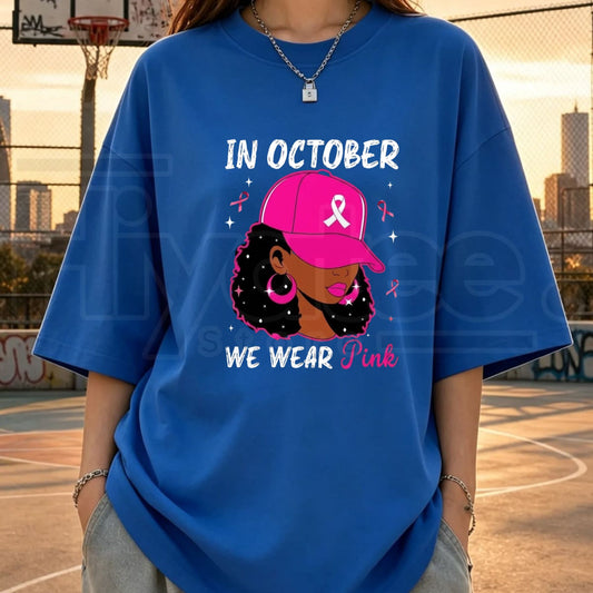 October Pink Breast Cancer Awareness T-Shirt - Hiyatee