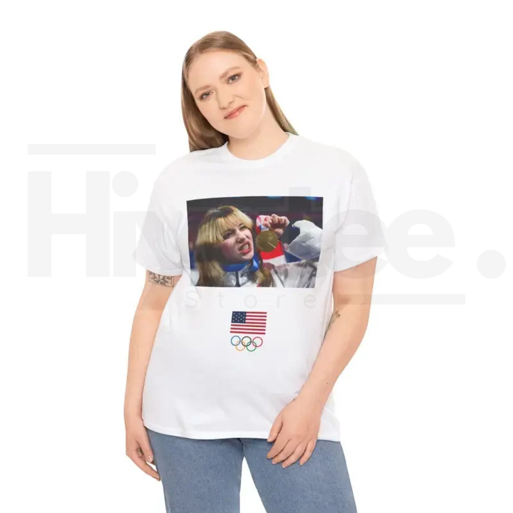 Official Team USA Olympics T-Shirt – American Flag & Olympic Rings Fan Tee - Hiyatee