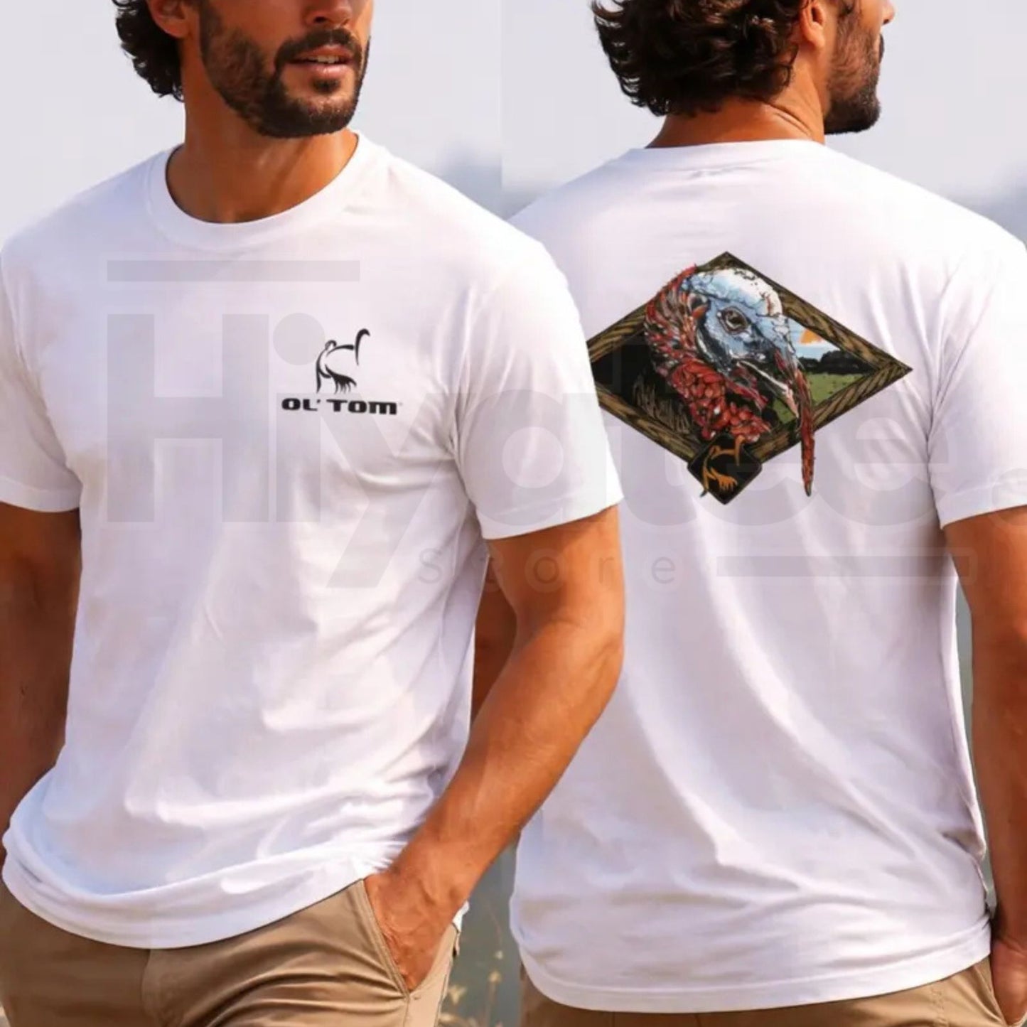 "Ol’ Tom" – Vintage Wild Turkey Hunting Graphic Outdoor Top - Hiyatee