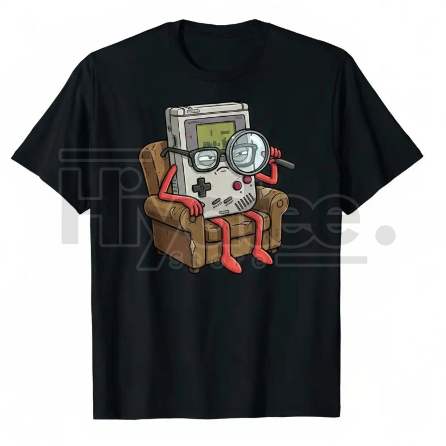 "Old Game Boy Detective" Shirt – Funny Retro Gaming Console 100% Cotton Tee - Hiyatee
