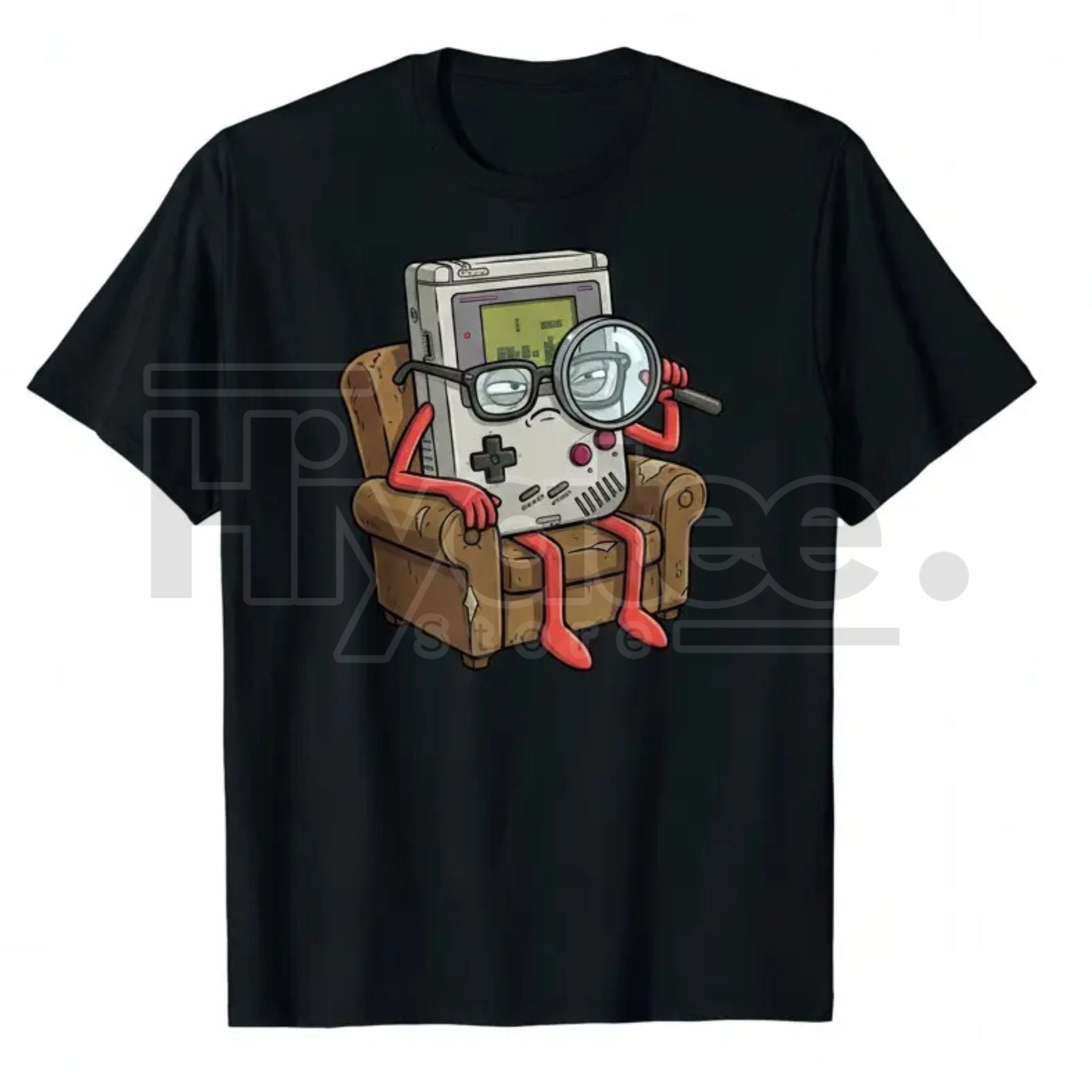 "Old Game Boy Detective" Shirt – Funny Retro Gaming Console 100% Cotton Tee - Hiyatee