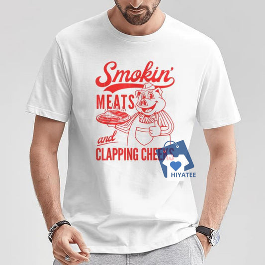 Old Row Smoking Meats & Clapping Cheeks Shirt – Funny BBQ & Humor Tee-Hiyatee