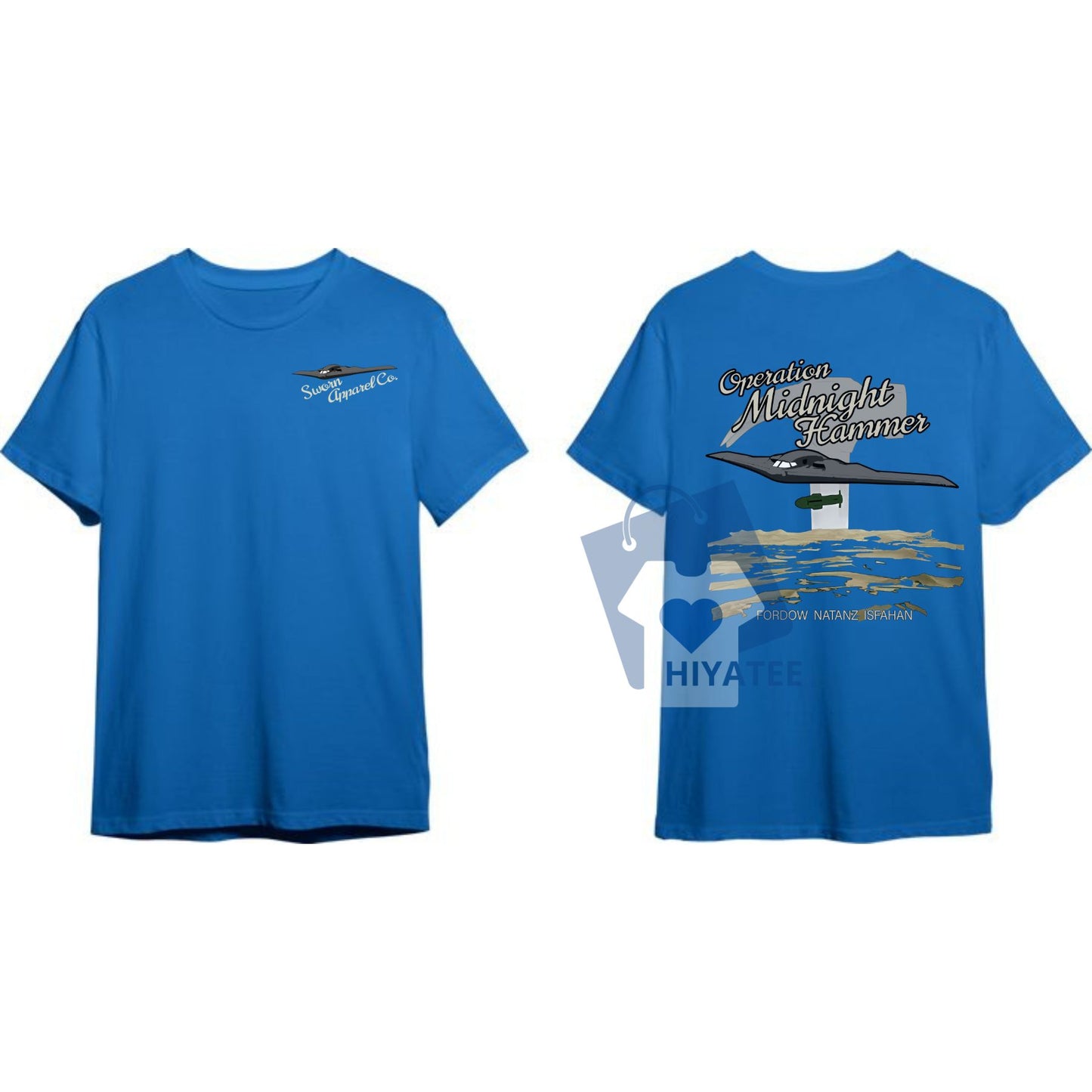 Operation Midnight Hammer T-Shirt – Patriotic Military-Inspired Tee, Bold USA Graphic Shirt for Men & Women-Hiyatee
