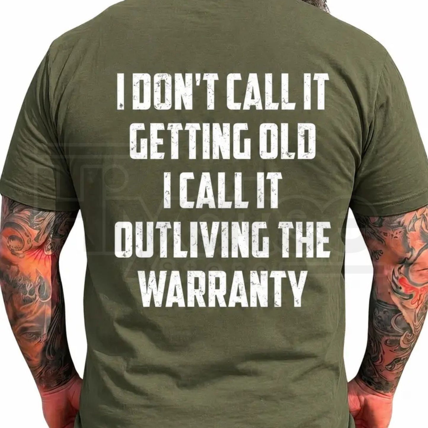Outliving The Warranty T-Shirt – Retro Vintage Funny Dad Grandpa Graphic Tee - Hiyatee