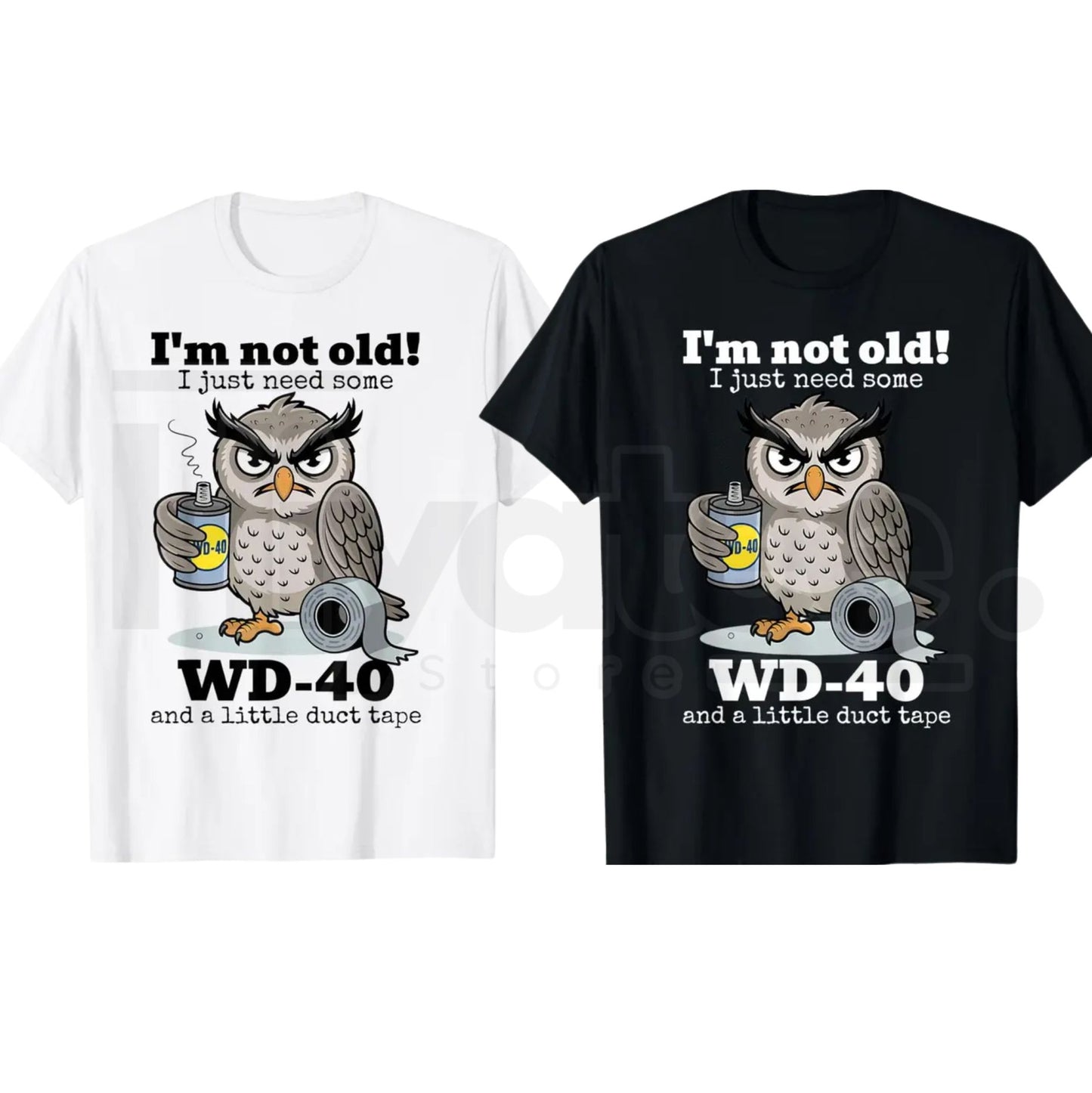 "Owl: I'm Not Old" – Funny Wise Owl Sarcastic Graphic Top - Hiyatee