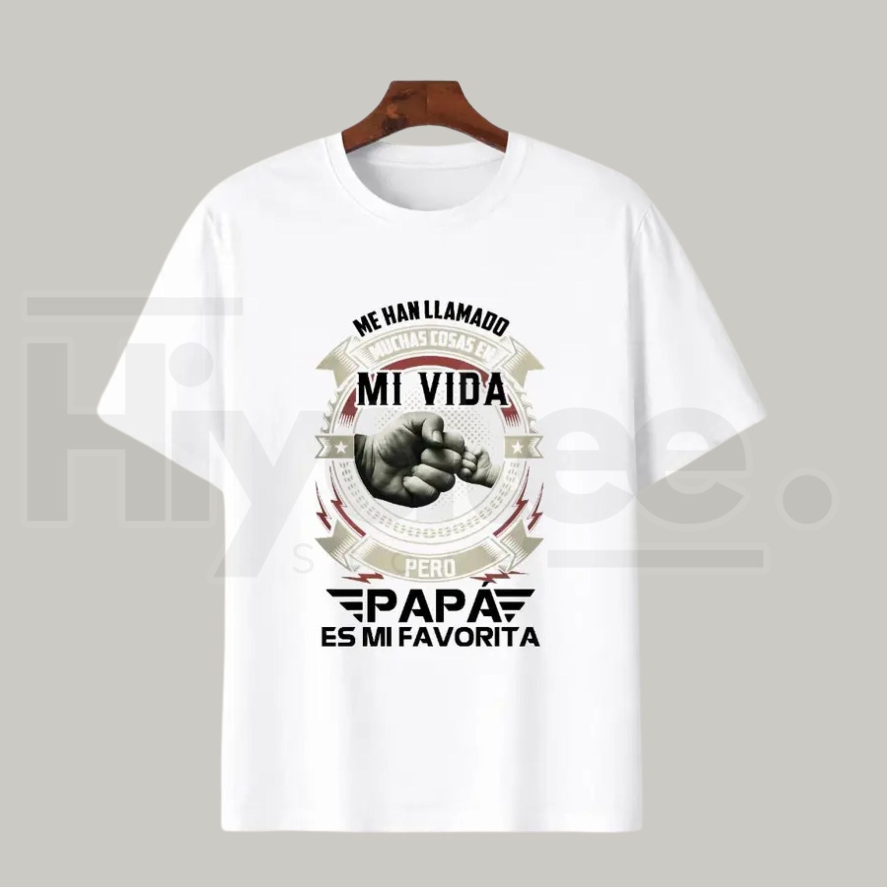 Papá Es Mi Favorito T-Shirt – Funny Spanish Father’s Day Gift Tee, Cool Fist Bump Latino Dad Shirt.. - Hiyatee
