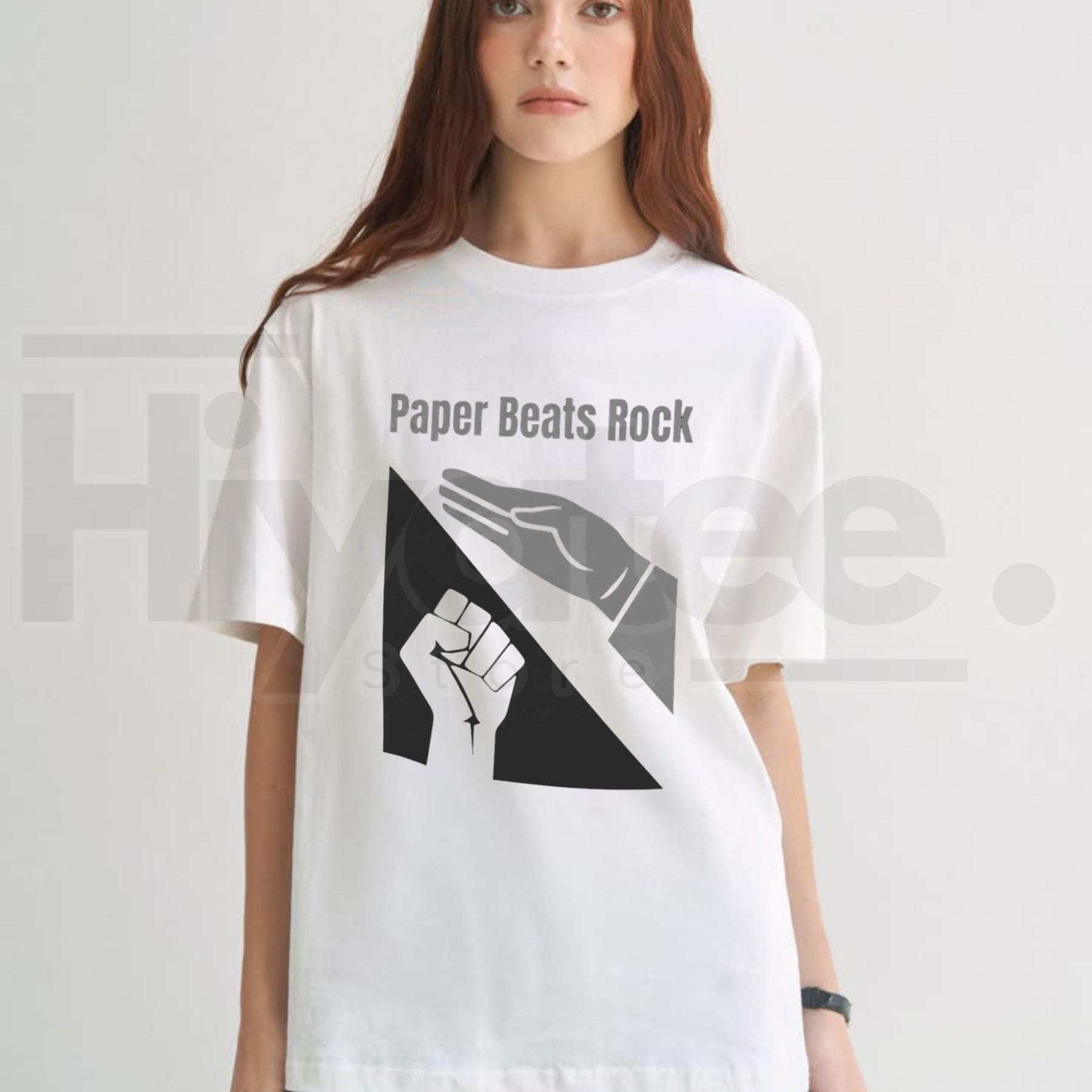 Paper Beats Rock Shirt – Funny Game Night Graphic T-Shirt - Hiyatee