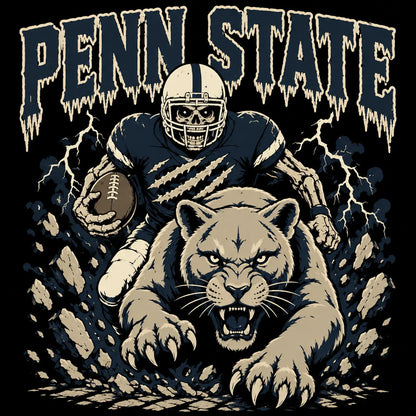Vintage College Football Skull Sweatshirt – Spooky All Teams 90s Game Day Graphic Crewneck Pullover