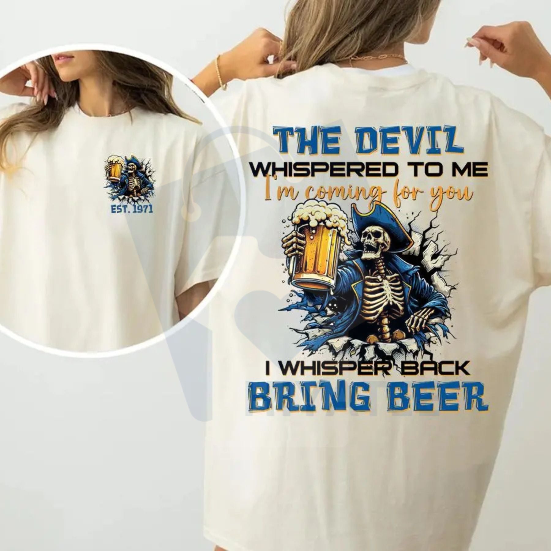 Personalized Year 1965-1980 The Devil I'm Coming For You Gen X Shirt – Bring Beer Cotton Tee - Hiyatee