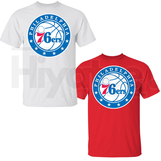 Philadelphia 76ers Logo T-Shirt – Vintage NBA Basketball Graphic Tee - Hiyatee