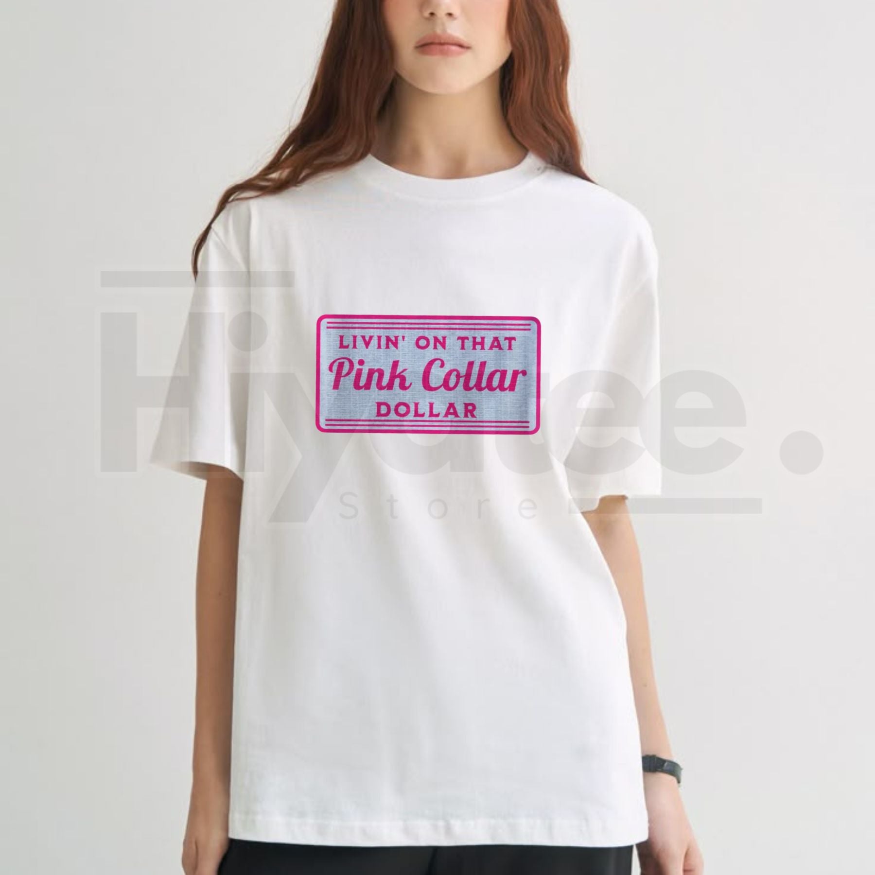"Pink Collar Dollar" – Vintage Western Hot Pink Graphic Top - Hiyatee