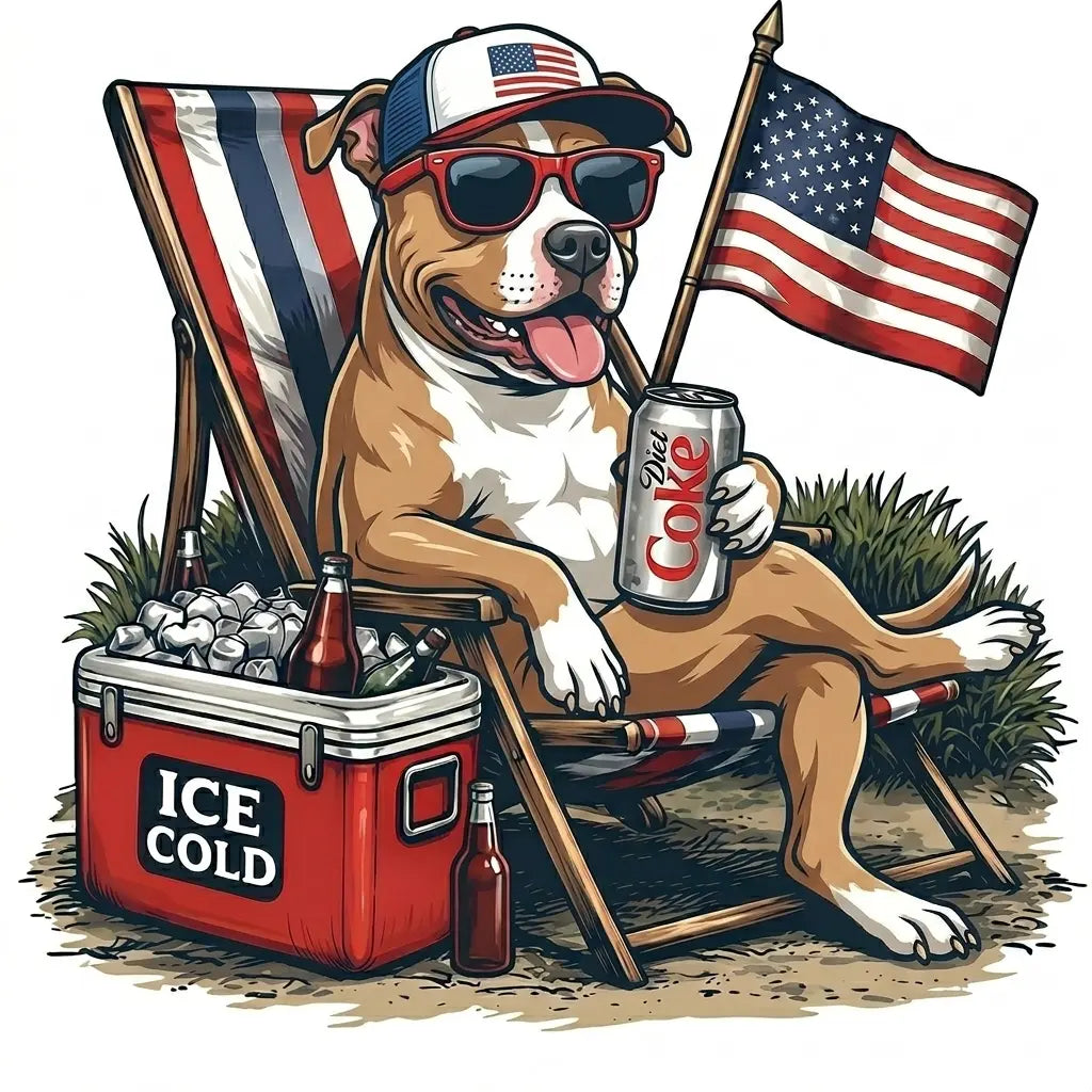 Comfort Colors® Funny 4th of July Dog Shirt – Retro Labrador Diet Coke Patriotic Tee