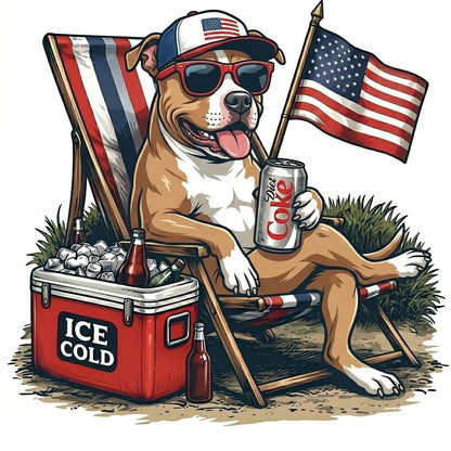 Comfort Colors® Funny 4th of July Dog Shirt – Retro Labrador Diet Coke Patriotic Tee