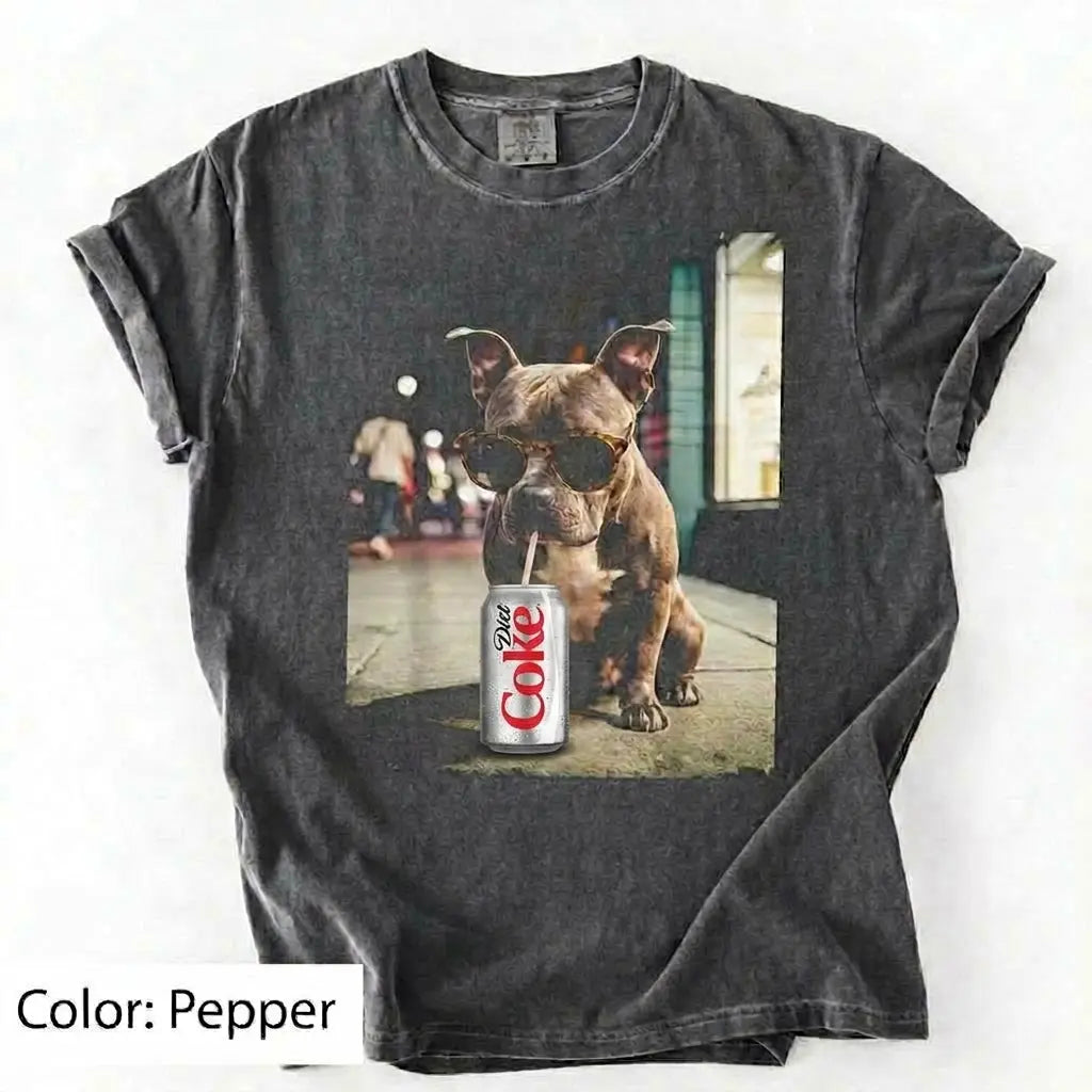 Comfort Colors Dog & Diet Coke Shirt – Funny Custom Dog Breed Tee