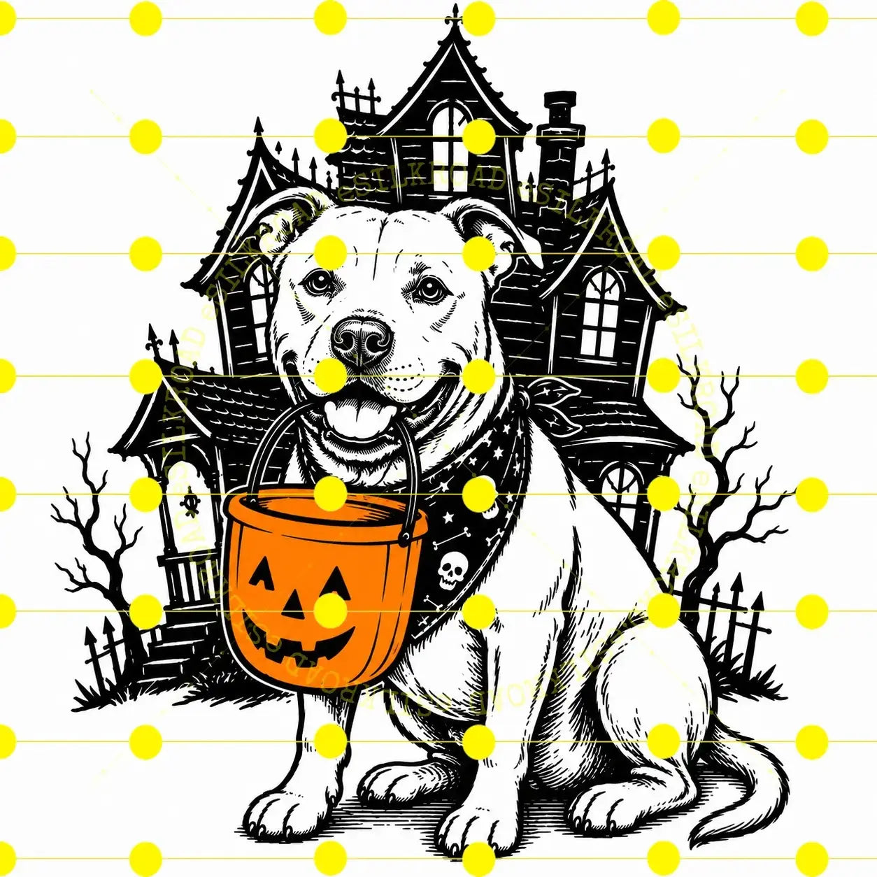 Comfort Colors 50 Dog Breeds Halloween T-Shirt Moss Pumpkin Candy Bucket Tee