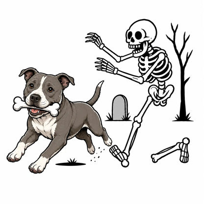 Comfort Colors 50+ Dog Breeds Halloween Skeleton Tee