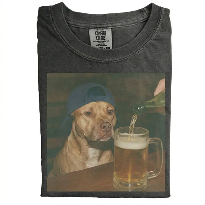 Comfort Colors 50+ Dog Breeds Available Beer Shirt – Vintage 90s Funny Edgy Dog Meme Tee, Unisex Casual Streetwear Gift