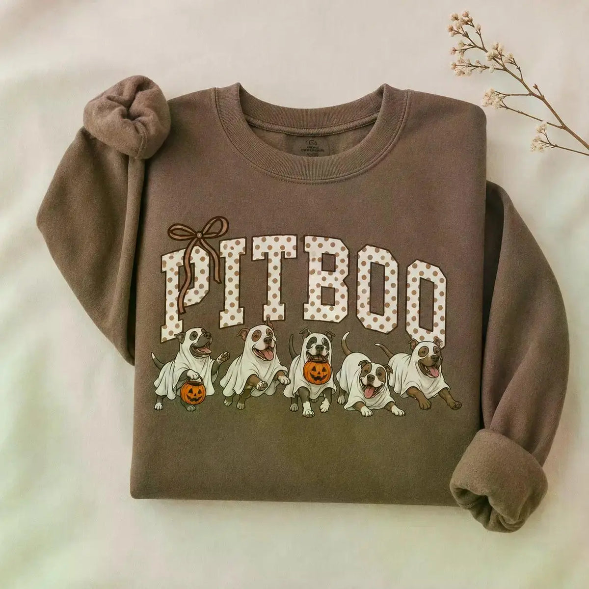 Dark Chocolate 30+ Halloween Dog Breeds Sweatshirt – Spooky Season Dog Mom Crewneck, Cozy Autumn Dog Lover Pullover