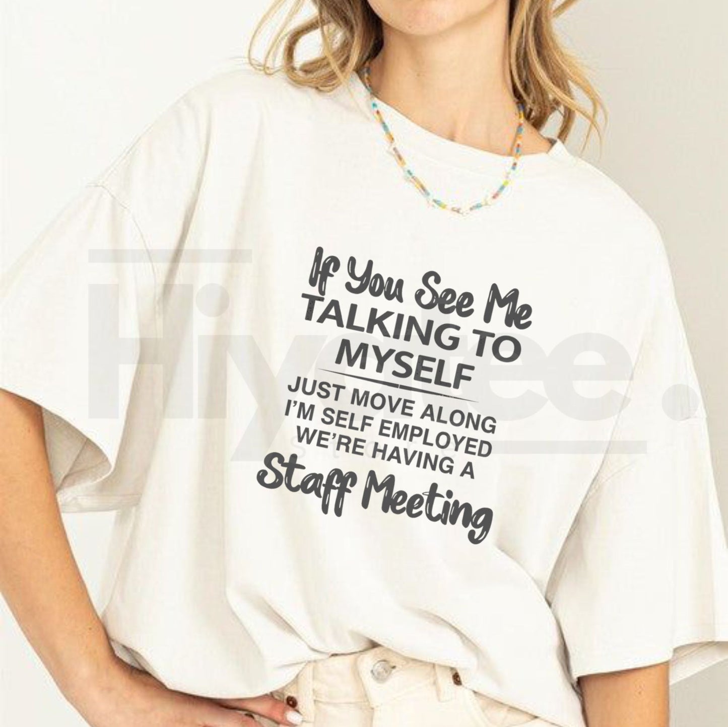 Plus Size "If You See Me Talking To Myself" – Funny Sarcastic Summer Outdoor Sports - Hiyatee