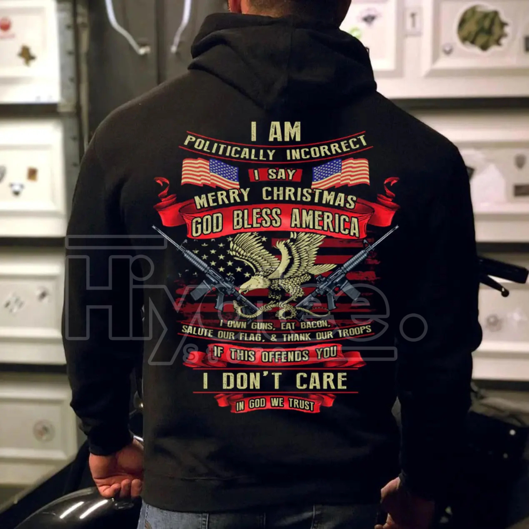 Politically Incorrect Merry Christmas Hoodie - Hiyatee