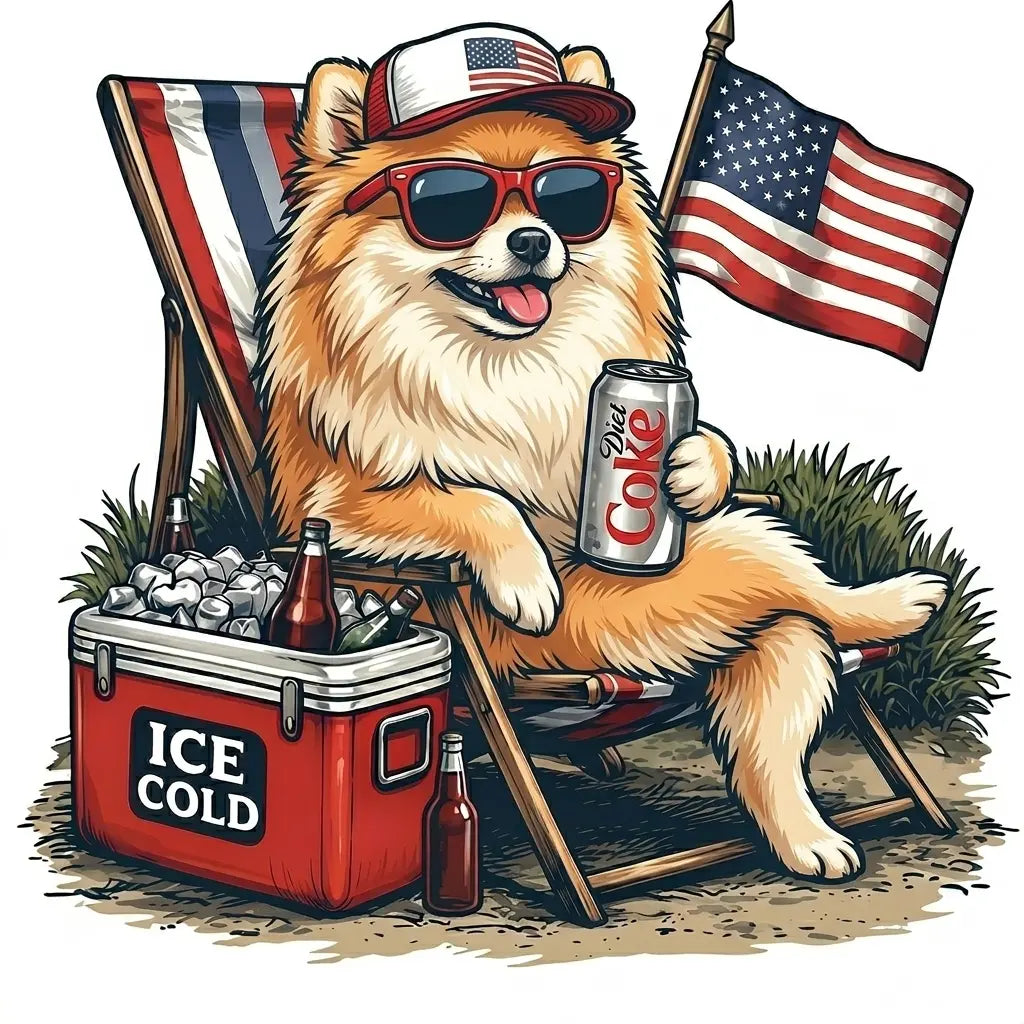 Comfort Colors® Funny 4th of July Dog Shirt – Retro Labrador Diet Coke Patriotic Tee