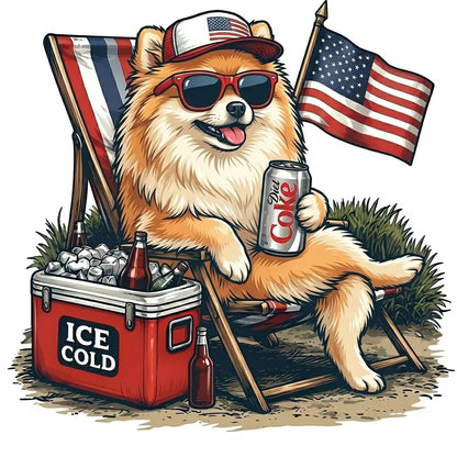 Comfort Colors® Funny 4th of July Dog Shirt – Retro Labrador Diet Coke Patriotic Tee