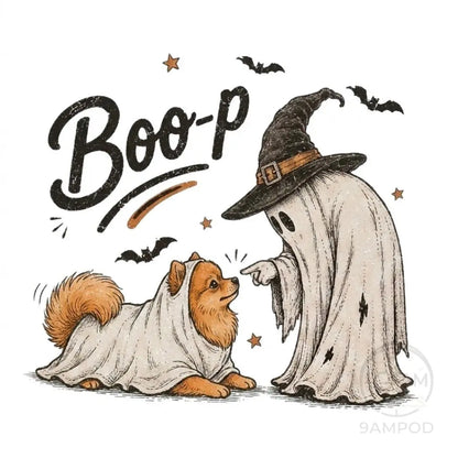 Funny Halloween Dog Mom Boo-p Ghost Dog Comfort Colors Tee